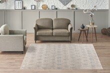 Teppich >Gene< in Beige / Blau, 100% Polypropylen - 230x160cm (LxB)