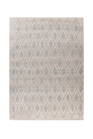 Teppich >Gene< in Beige / Blau, 100% Polypropylen - 150x80cm (LxB)