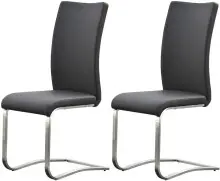 Esszimmerstuhl >Muvo II< (2er Set) in grau aus...