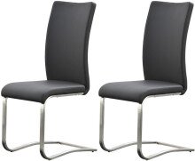 Esszimmerstuhl >Muvo II< (2er Set) in grau aus...