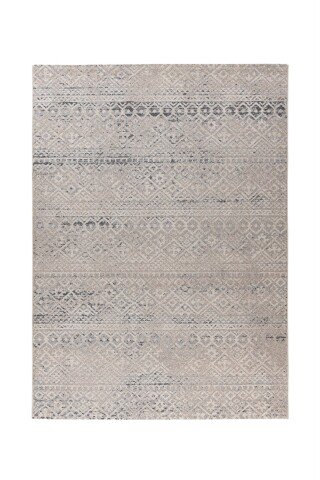 Teppich >Gene< in Beige / Blau, 100% Polypropylen - 150x80cm (LxB)