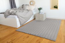 Teppich >Hailey< in Grau, 100% Polyester - 150x80cm...