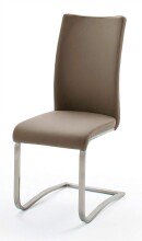 Esszimmerstuhl >Muvo II< (2er Set) in Cappuccino - 43x103x52 (BxHxT)