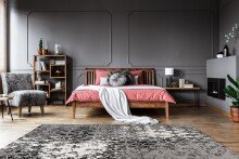 Teppich >Iglesia< in Grau, 85% Baumwolle / 15% Polyester - 150x80cm (LxB)