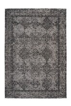 Teppich >Iglesia< in Grau / Schwarz - 170x120 (LxB)