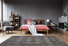 Teppich >Iglesia< in Grau / Schwarz - 150x80 (LxB)