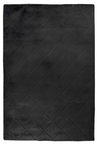 Teppich >Imala< in Schwarz, 100% Polyester - 150x80cm (LxB)