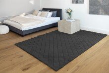 Teppich >Imala< in Schwarz, 100% Polyester - 150x80cm (LxB)