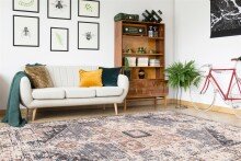 Teppich >Indiana< in Grau / Braun, 75% Baumwolle /...