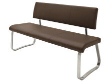 Sitzbank >Muvo I< in Braun aus Metall - 155x86x59cm...