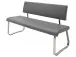 Sitzbank >Muvo I< in grau aus Metall - 155x86x59cm (BxHxT)