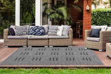 Teppich >Indonesia< in Silber, 100% Polypropylen - 150x80cm (LxB)