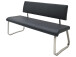 Sitzbank >Muvo I< in Schwarz aus Metall - 155x86x59cm (BxHxT)