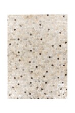 Teppich >Lavin< in Silber / Grau, 100% Leder -...