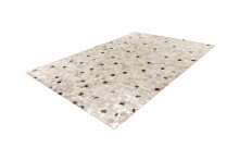 Teppich >Lavin< in Silber / Grau, 100% Leder - 230x160cm (LxB)