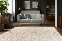Teppich >Lavin< in Silber, 100% Leder - 150x80cm (LxB)