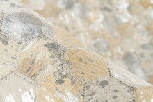 Teppich >Lavin< in Silber, 100% Leder - 150x80cm (LxB)