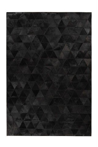 Teppich >Lavin< in Schwarz, 100% Leder - 280x200cm (LxB)