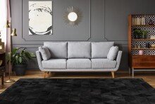 Teppich >Lavin< in Schwarz, 100% Leder - 280x200cm (LxB)