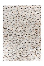 Teppich >Lavin< in Silber / Multi, 100% Leder - 170x120cm (LxB)