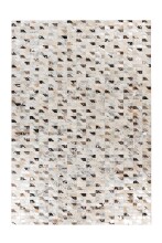 Teppich >Lavin< in Silber / Multi, 100% Leder -...