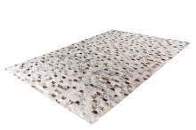 Teppich >Lavin< in Silber / Multi, 100% Leder - 280x200cm (LxB)
