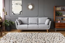 Teppich >Lavin< in Silber / Multi, 100% Leder - 150x80cm (LxB)