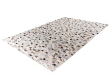 Teppich >Lavin< in Silber / Multi, 100% Leder - 150x80cm (LxB)