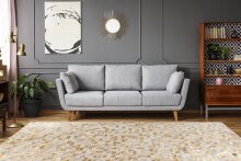 Teppich >Lavin< in Gold / Multi, 100% Leder - 170x120cm (LxB)