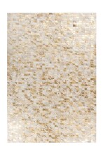 Teppich >Lavin< in Gold / Multi, 100% Leder -...