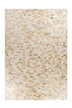 Teppich >Lavin< in Gold / Multi, 100% Leder -...