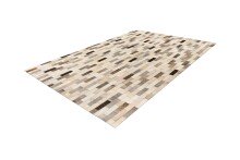 Teppich >Lavin< in Grau, 100% Leder - 170x120cm (LxB)
