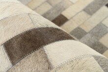 Teppich >Lavin< in Grau, 100% Leder - 230x160cm (LxB)