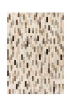 Teppich >Lavin< in Grau, 100% Leder - 150x80cm (LxB)