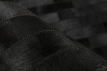 Teppich >Lavin< in Schwarz, 100% Leder - 230x160cm (LxB)