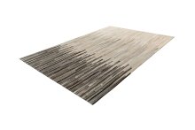 Teppich >Lavin< in Creme / Schwarz, 100% Leder - 230x160cm (LxB)