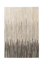 Teppich >Lavin< in Creme / Schwarz, 100% Leder -...