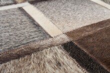 Teppich >Lavish< in Grau, 100% Leder - 230x160cm (LxB)