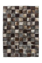 Teppich >Lavish< in Grau, 100% Leder - 150x80cm (LxB)