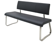 Sitzbank >Muvo II< in Schwarz aus Metall -...