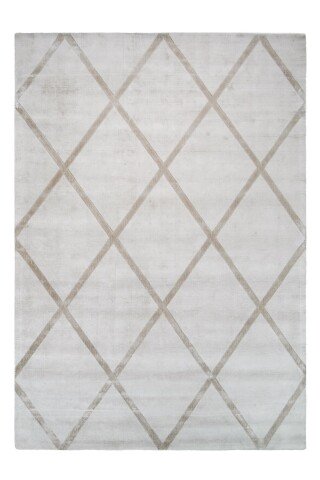 Teppich >Luxury< in Elfenbein / Taupe, 100% Viskose - 150x80cm (LxB)