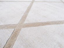 Teppich >Luxury< in Elfenbein / Taupe, 100% Viskose - 150x80cm (LxB)