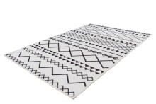 Teppich >Maya< in Weiß / Schwarz, 100% Polyester - 180x120cm (LxB)