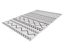 Teppich >Maya< in Weiß / Schwarz, 100% Polyester - 230x160cm (LxB)