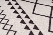 Teppich >Maya< in Weiß / Schwarz, 100% Polyester - 290x200cm (LxB)