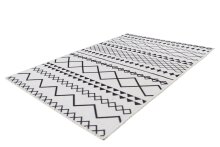 Teppich >Maya< in Weiß / Schwarz, 100% Polyester - 290x200cm (LxB)