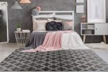 Teppich >Monroe< in Anthrazit, 100% Polyester - 150x80cm (LxB)