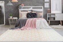 Teppich >Monroe< in Creme, 100% Polyester - 150x80cm (LxB)