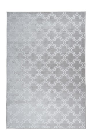 Teppich >Monroe< in Grau / Blau, 100% Polyester - 150x80cm (LxB)