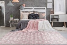 Teppich >Monroe< in Rosa, 100% Polyester - 150x80cm...